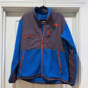 The North Face Men's Denali Blue and Purple Full Zip Fleece Jacket